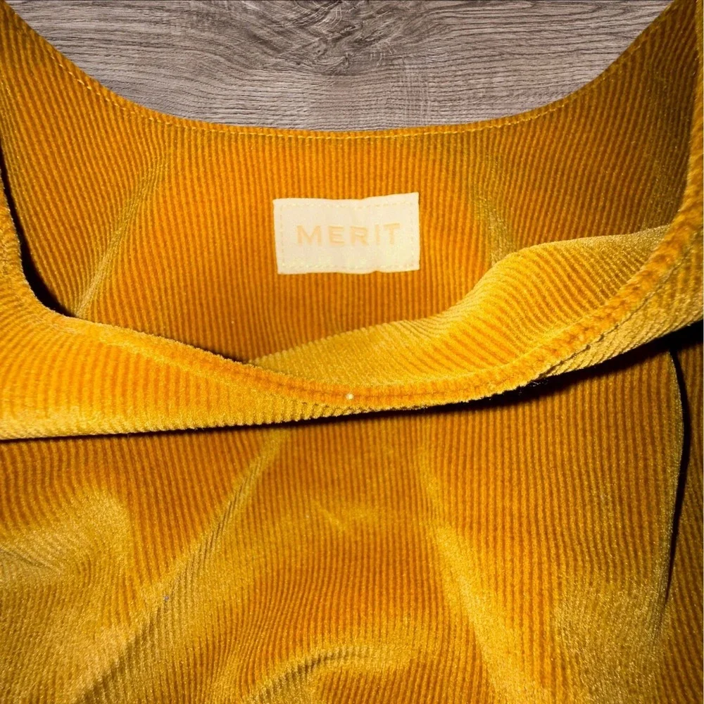 MERIT‎ Corduroy Shoulder Bag Mustard Yellow Hobo Slouchy Tote Soft Boho Chic NWT